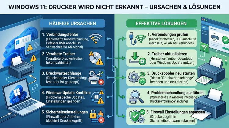 Windows 11: Drucker wird nicht erkannt – Ursachen & Lösungen