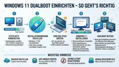 Windows 11 Dualboot einrichten – So geht’s richtig