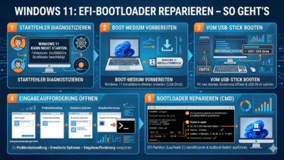 Windows 11: EFI-Bootloader reparieren – So geht’s