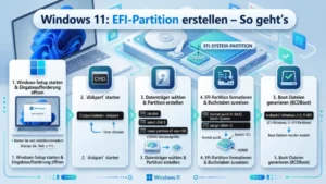 Windows 11: EFI-Partition erstellen – So geht’s