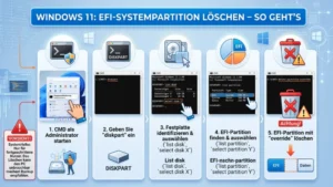 Windows 11: EFI-Systempartition löschen – So geht’s