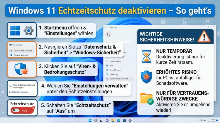 Windows 11 Echtzeitschutz deaktivieren – So geht’s
