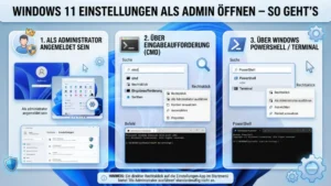 Windows 11 Einstellungen als Admin öffnen – So geht’s