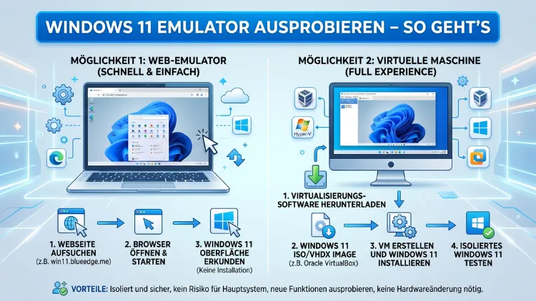 Windows 11 Emulator ausprobieren – So geht’s