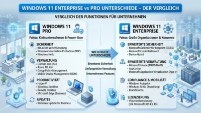 Windows 11 Enterprise vs Pro Unterschiede – Der Vergleich
