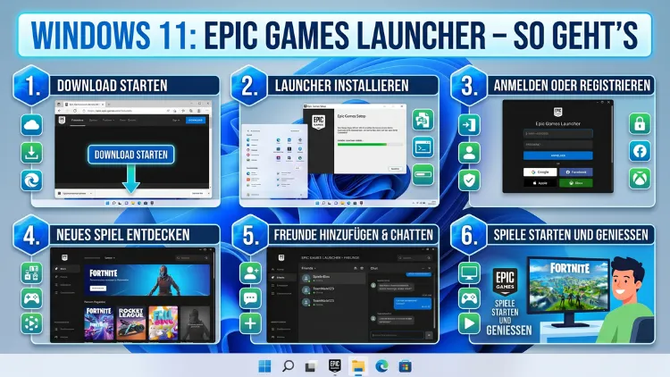 Windows 11: Epic Games Launcher – So geht’s