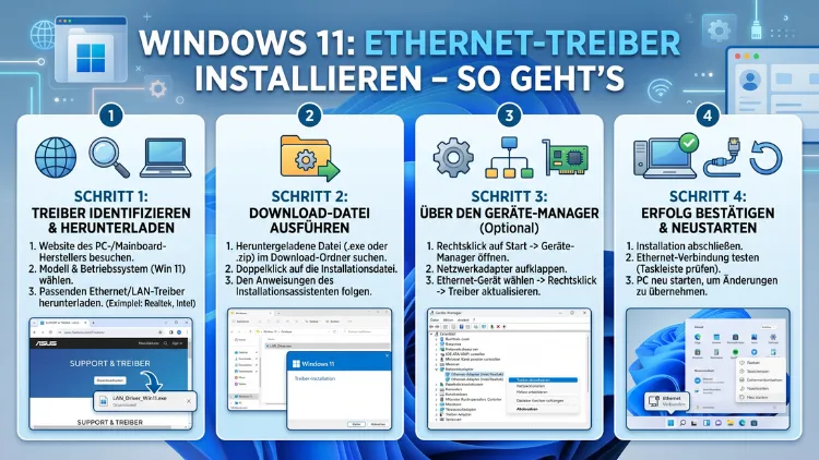 Windows 11: Ethernet-Treiber installieren – So geht’s