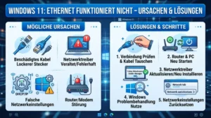 Windows 11: Ethernet funktioniert nicht – Ursachen & Lösungen