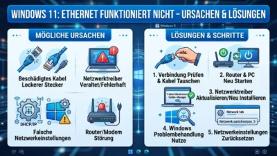 Windows 11: Ethernet funktioniert nicht – Ursachen & Lösungen