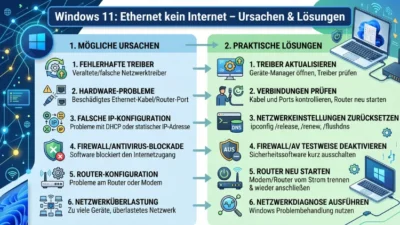 Windows 11: Ethernet kein Internet – Ursachen & Lösungen