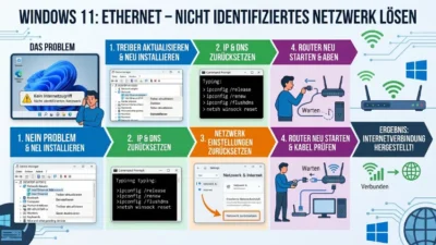 Windows 11: Ethernet nicht identifiziertes Netzwerk – Lösung