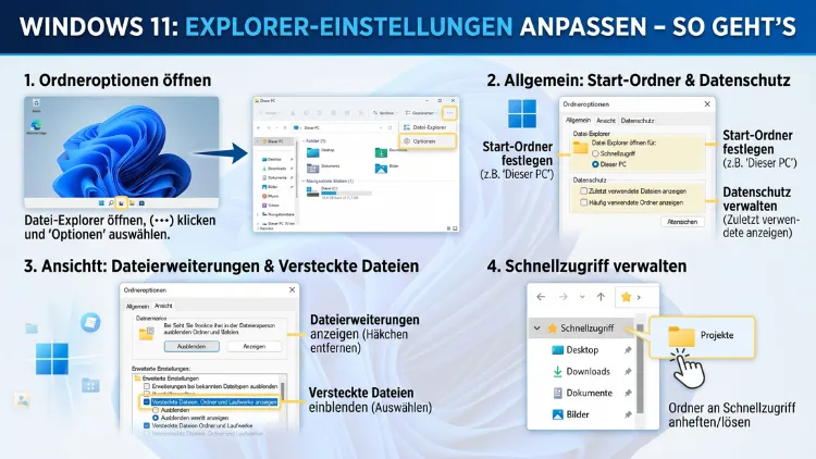 Windows 11: Explorer-Einstellungen anpassen – So geht’s