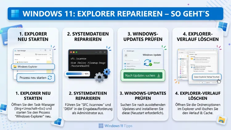 Windows 11: Explorer reparieren – So geht’s