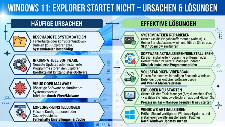 Windows 11: Explorer startet nicht – Ursachen & Lösungen