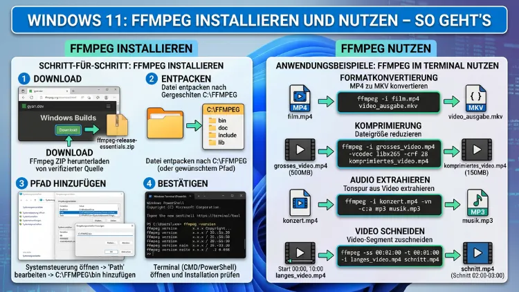 Windows 11: FFmpeg installieren und nutzen – So geht’s