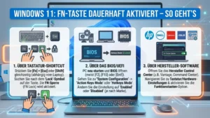 Windows 11: FN-Taste dauerhaft aktiviert – So geht’s