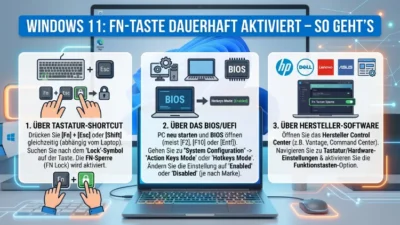 Windows 11: FN-Taste dauerhaft aktiviert – So geht’s