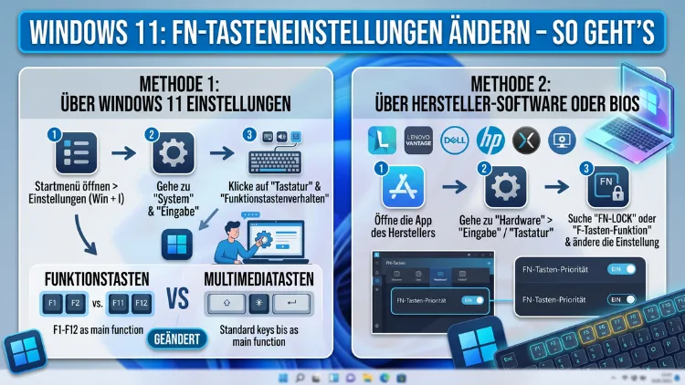 Windows 11: FN-Tasteneinstellungen ändern – So geht’s
