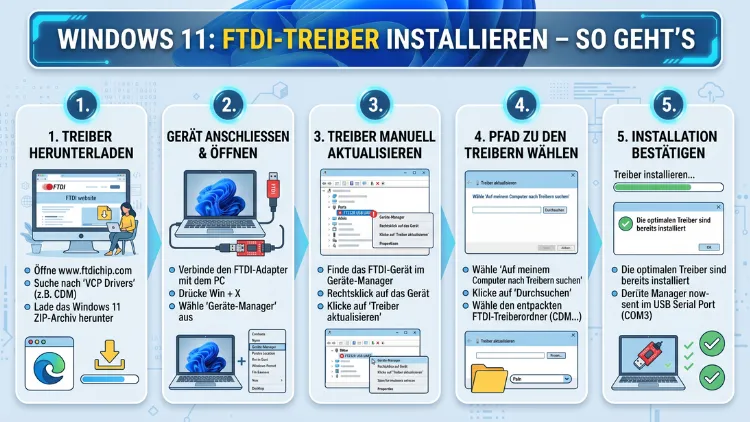 Windows 11: FTDI-Treiber installieren – So geht’s