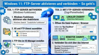Windows 11: FTP-Server aktivieren und verbinden – So geht’s