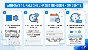 Windows 11: Falsche Uhrzeit beheben – So geht’s