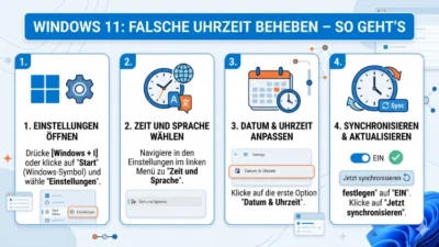 Windows 11: Falsche Uhrzeit beheben – So geht’s
