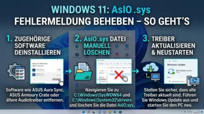 Windows 11 Fehlermeldung AsIO.sys beheben – So geht’s