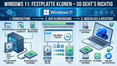 Windows 11: Festplatte klonen – So geht’s richtig