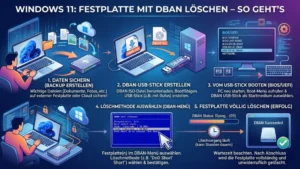 Windows 11: Festplatte mit DBAN löschen – So geht’s