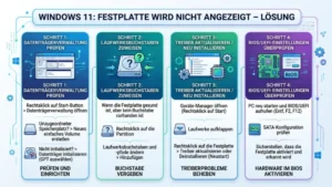 Windows 11: Festplatte wird nicht angezeigt – Lösung