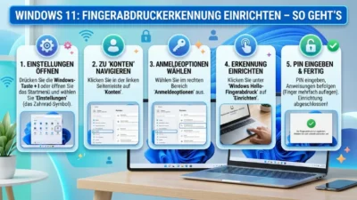 Windows 11: Fingerabdruckerkennung einrichten – So geht’s