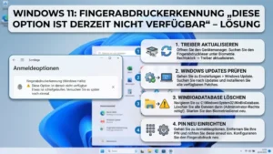 Windows 11: Fingerabdruckerkennung „diese Option ist derzeit nicht verfügbar“ – Lösung