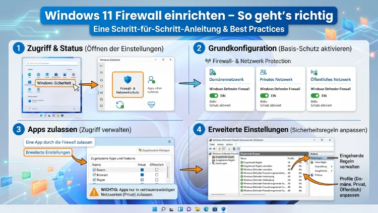 Windows 11 Firewall einrichten – So geht’s richtig
