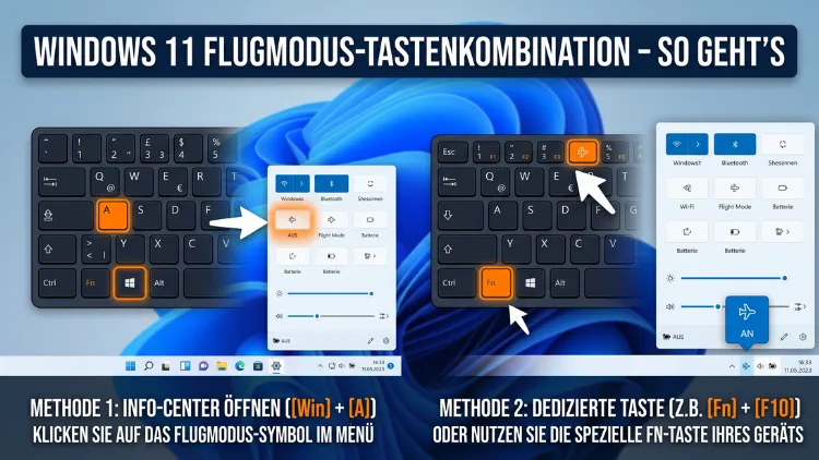 Windows 11 Flugmodus-Tastenkombination – So geht’s