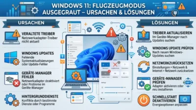 Windows 11: Flugzeugmodus ausgegraut – Ursachen & Lösungen