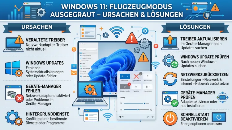 Windows 11: Flugzeugmodus ausgegraut – Ursachen & Lösungen
