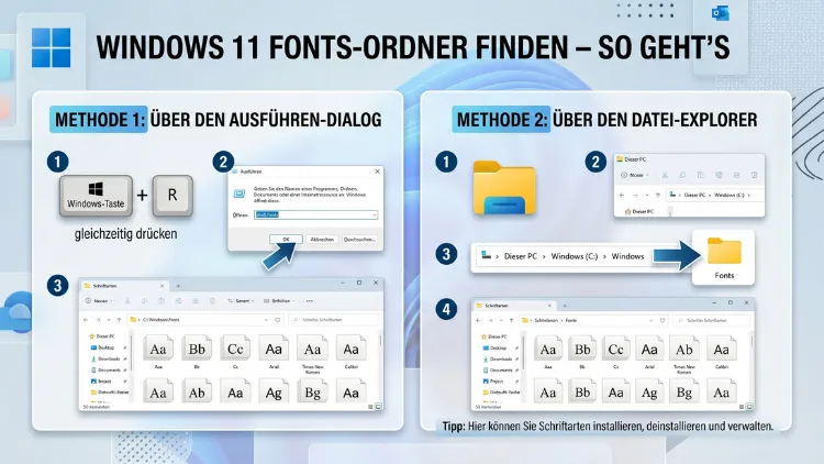 Windows 11: Fonts-Ordner finden – So geht’s