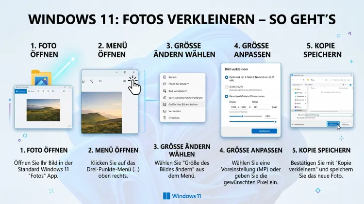 Windows 11: Fotos verkleinern – So geht’s