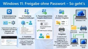 Windows 11: Freigabe ohne Passwort – So geht’s