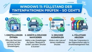 Windows 11: Füllstand der Tintenpatronen prüfen – So geht’s