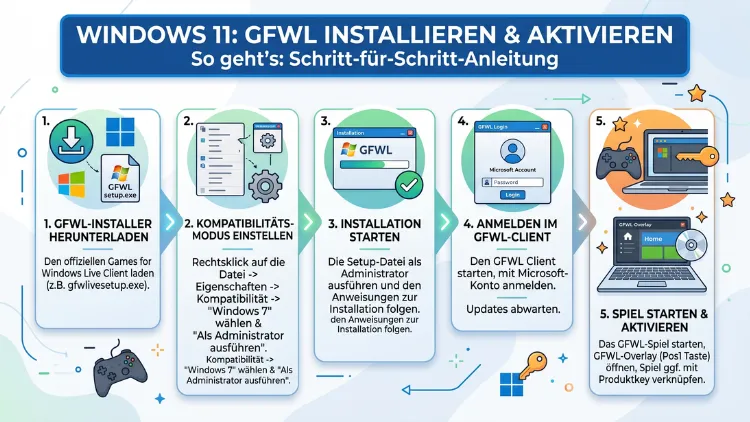 Windows 11: GFWL installieren und aktivieren – So geht’s