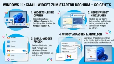 Windows 11: Gmail-Widget zum Startbildschirm – So geht’s