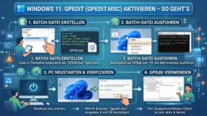 Windows 11: GPEdit (gpedit.msc) aktivieren – So geht’s