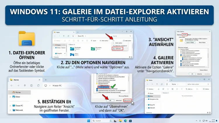 Windows 11: Galerie im Datei-Explorer aktivieren – So geht’s