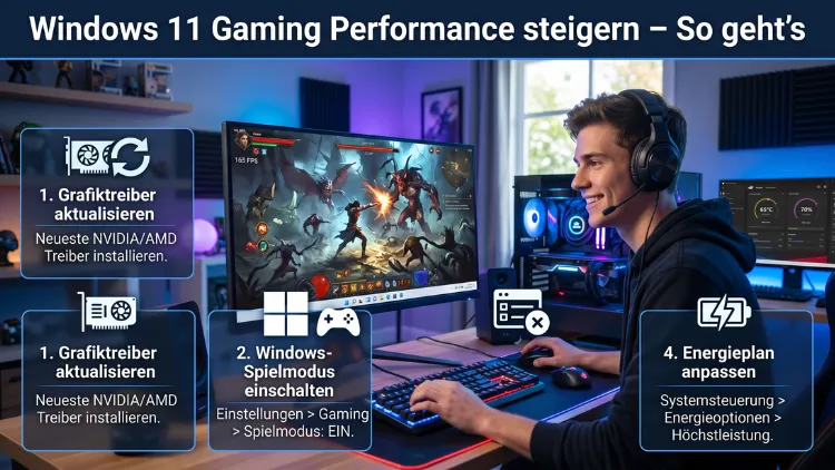 Windows 11 Gaming Performance steigern – So geht’s