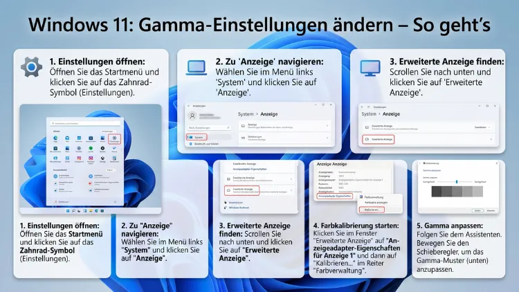 Windows 11: Gamma-Einstellungen ändern – So geht’s