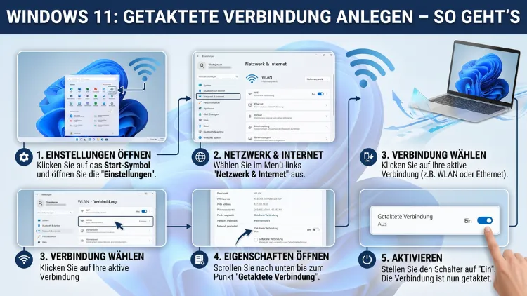 Windows 11: Getaktete Verbindung anlegen – So geht’s
