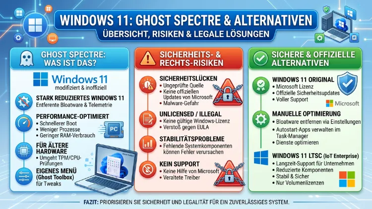 Windows 11: Ghost Spectre und Alternativen