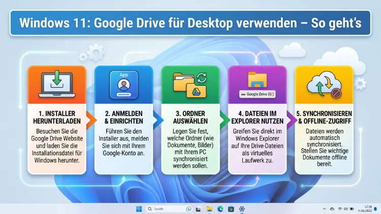 Windows 11: Google Drive für Desktop verwenden – So geht’s