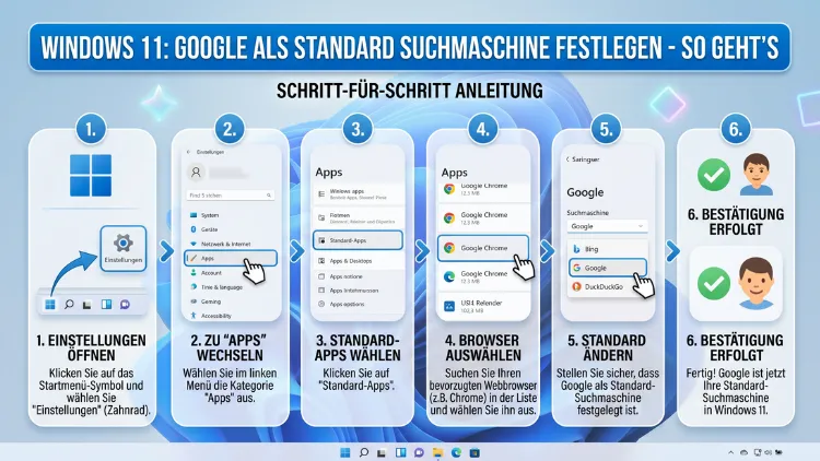 Windows 11: Google als Standardsuchmaschine festlegen – So geht’s